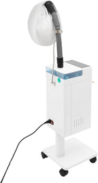 Professional Standing Hair Steamer, Nano Steam Hair Care Machine with Adjustable Time/Temp, Multifunctional Hair Care Equipment with Wheels for Salon & Home Use (White)