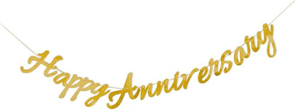 Happy Anniversary Banner Balloons Wedding Love Party and Background Indoor by Unknown
