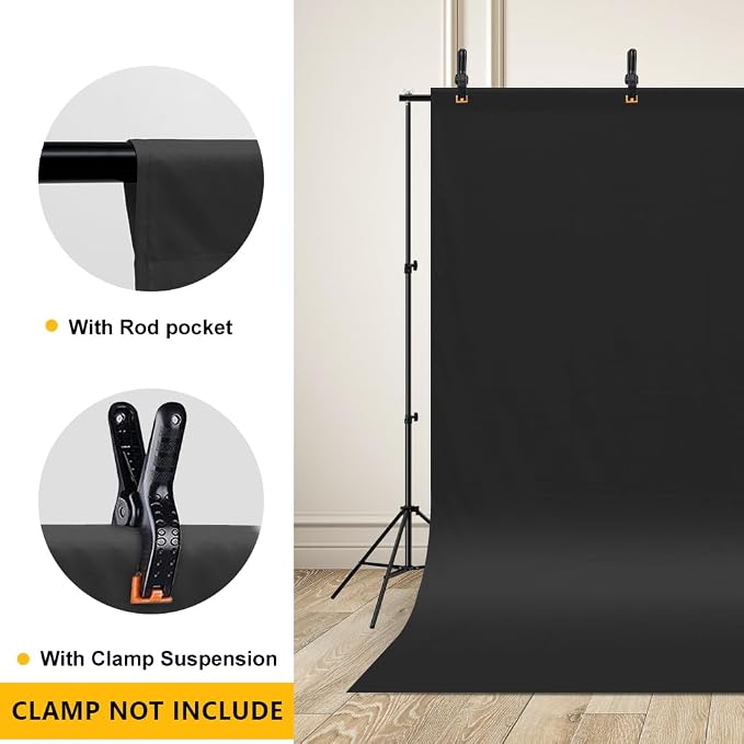 CPLIRIS 10x8ft Black Backdrop Background - Image 4