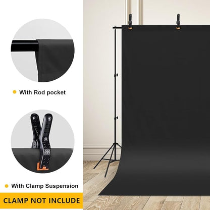 CPLIRIS 10x8ft Black Backdrop Background - Image 4