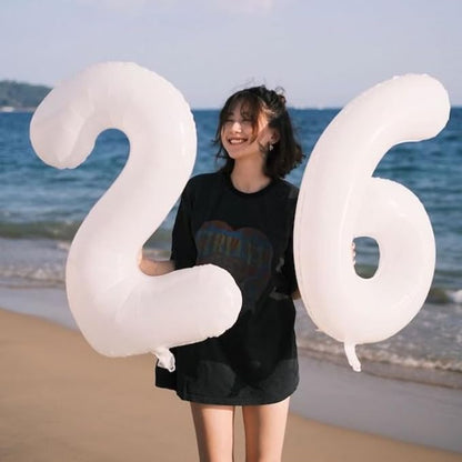 Number Balloons 40 Inch White 5 Balloon - Image 4