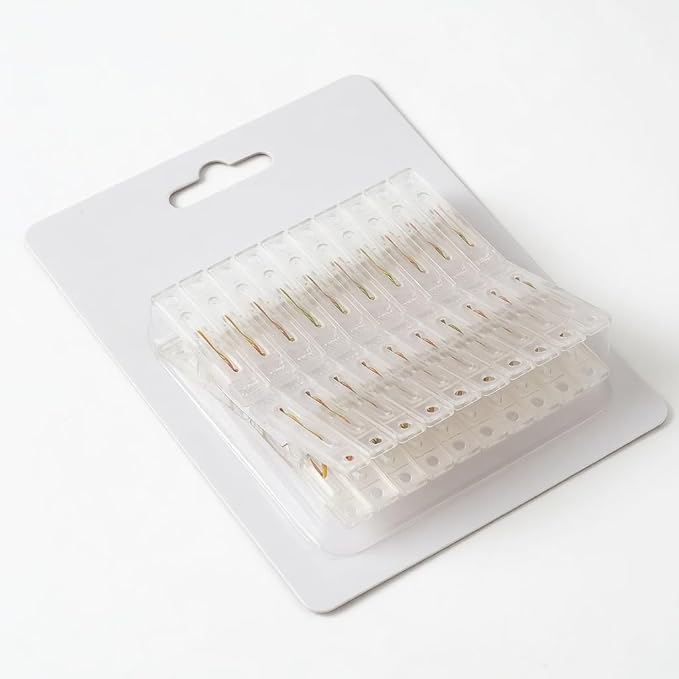 20 Pack Clear Square Plastic Clips - Image 7