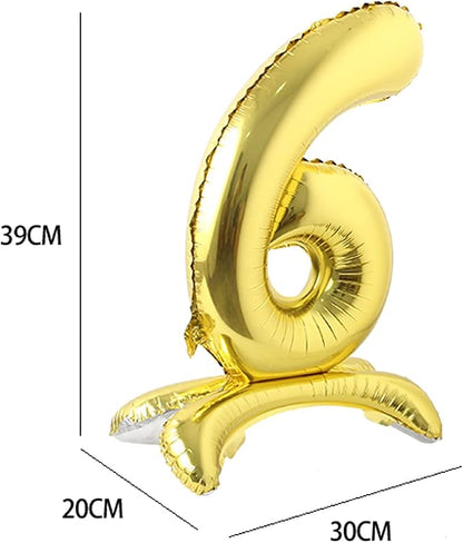 16" Standing Gold Alphabet Letter and Number Balloons Aluminum Hanging Foil - Image 2