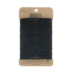 Minihope no-metal elastic hair ties, women's black thick large elastics, 5MM for thick hair 24 Count