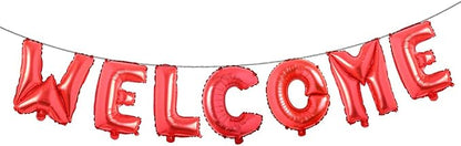 16 inch multicolor Welcome Balloon Banner Balloons Foil Letter Balloon by RUIANSI