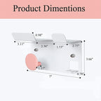Hair Dryer Stand Holder Wall Mounted, New Upgrade Punching or Nails Free Glue Two Ways to Use,Blow Dryer Holder Rack Organizer for Dyson Supersonic Hair Dryer(White+Pink)