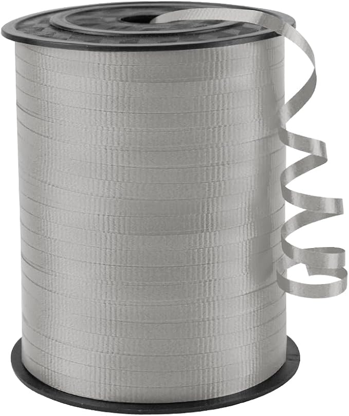 Silvery Crimped Curling Ribbon, 1/5" Wide x 500 Yards Christmas Curling Ribbons by KMERLIFE