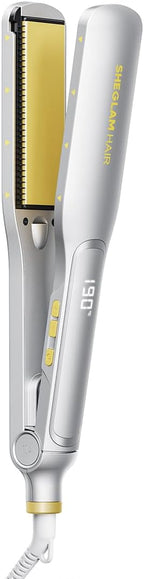 SHEGLAM Hair Straightener 1.5 inch Sleek Chic Wide Glide, 10 Million Negative Ion Flat Iron, 60s Quick Heating
