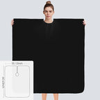Hair Cutting Barber Cape Professional Haircut Salon Cape for Men Women (Black)