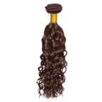 Brown Human Hair Bundles Chocolate Brown Water Wave Bundles 20 Inch Niegmeag Virgin Soft and Silky Remy Hair Extensions Color 4 Wet and Wavy Bundle Double Weft Hair Weave 100g