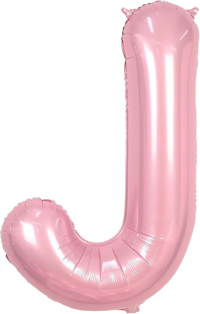 Pink Letter J Balloons, 40 Inch Balloons Letter J Mylar Helium Large Pink J by BBPOOL