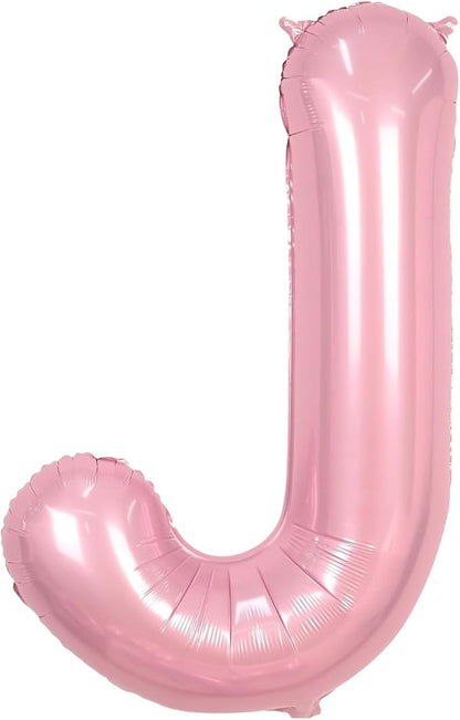 Pink Letter J Balloons, 40 Inch Balloons Letter J Mylar Helium Large Pink J by BBPOOL