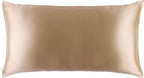 slip King Pure Silk Pillow Case - 100% Pure 22 Momme Mulberry Silk- King Size Standard Pillow Case -Anti-BedHead, Anti-Sleep Crease, Caramel (20" x 36")