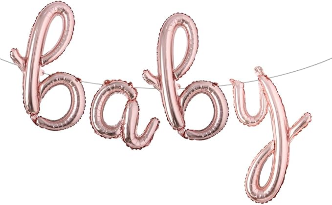 16 Inch Baby Letter Balloons Multicolor Foil Balloons BABY Balloons, Baby Shower by RUIANSI