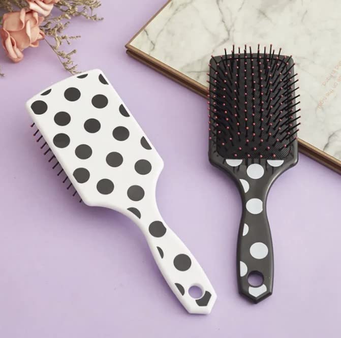 The Cheetah Pro Detangler Brush by BeaverStrong, Large Size TPR Hair Brush with Air Cushion, Nylon Ball Tips and Easy Grip (White)