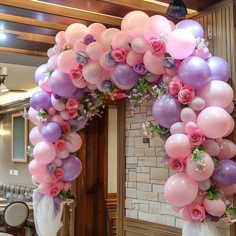 Pink and Purple Balloons, Pastel Pale Pink Light Purple Lilac Transparent Star - Image 7
