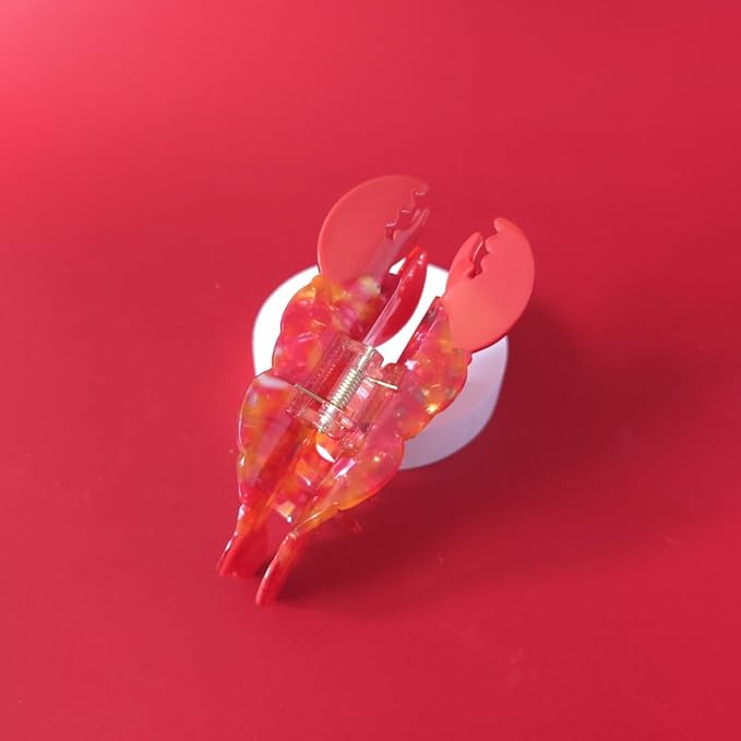 Cute Big Lobster Hair Clips,Novelty Acetate Ocean Big Lobster Claw Clip