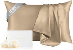 THXSILK 100% Mulberry Silk Pillowcase for Hair and Skin, Grade 6A+ Mulberry Silk Pillow Case Soft and Breathable, Hypoallergenic Pillow Case Cover with Zipper, 1pc (Queen 20"x30", Taupe)