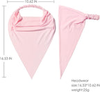 6 Pack Hair Scarf Headband for Women Elastic Bandana Head Scarf Large Boho Triangle Kerchief with Clips Non Slip Scarves