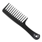 4 Pcs Wide Tooth Combs for Disentangling and Styling Long, Curly Hair (Black)