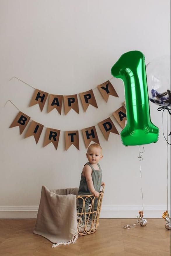 Number Balloons Dark Green 15 Balloon 40 inch - Image 2