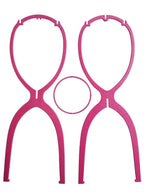 Dreamlover Portable Tall Stands for All Wigs, Collapsible Wig Dryer for Travel, Hot Pink, 2 Packs