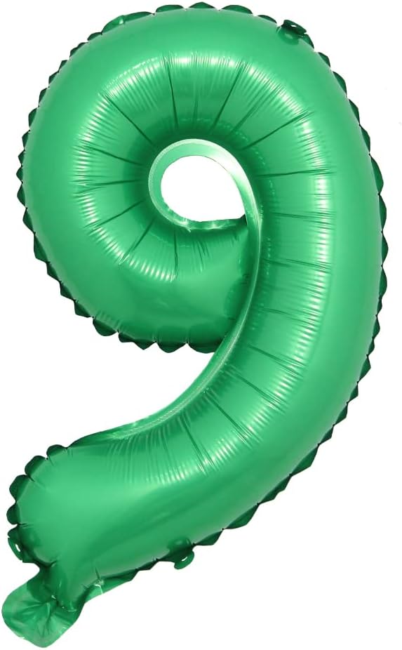 16 inch Green Alphabet Letter and Number Balloons Set Package, Aluminum Hanging by RUIANSI