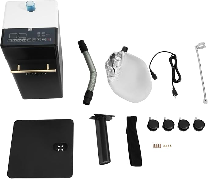 Nano Hair Steamer Micro Mist Hydration Hair Machine Professional Standing Hooded Hair Steamer for Deep Conditioning Multi-Function Hair Care Equipment for Color, SPA, Ozone, Hair and Scalp Care, 110V
