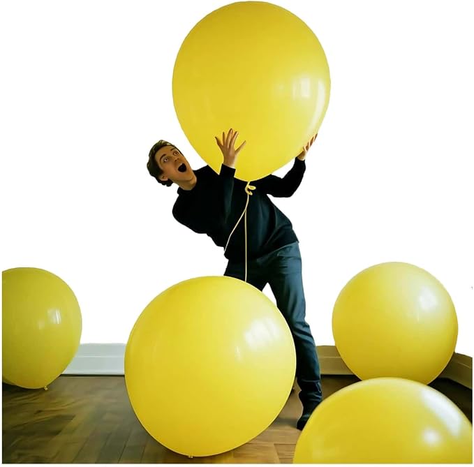 30 Pack Yellow Balloons 36 inch Yellow Latex Large Balloons - Image 3