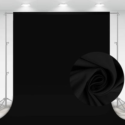 10x7 FT Black Backdrop for Photography, Polyester Fabric Background | Pure by Aimosen