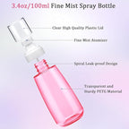 Cosywell Fine Mist Spray Bottle 3.4oz/ 100ml Empty Cosmetic Refillable Travel Containers Plastic Hair Spray Bottle Sprayer for Perfume Skincare Makeup Lotion (4color)