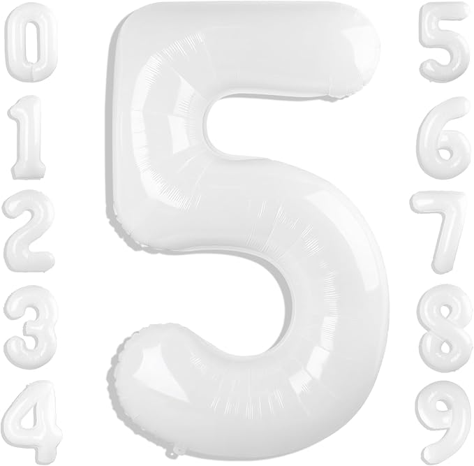 Number 5 Balloons 40 Inch 5 Balloon by Mluchee