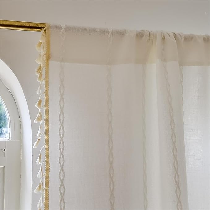 Sutuo Home Boho Valance Curtains 18 inches - Image 3