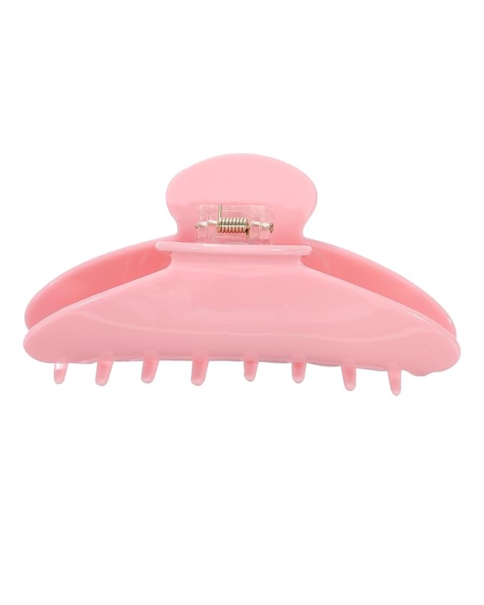 HAIMEIKANG Large Acetate 4 Inch Hair Claw Clip for Women - French Style Hair Claws for Thick Hair with Non-Slip Teeth, Hair Accessories for Updos, Buns & Ponytails