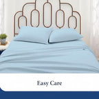 SKY BEDDINGS King Pillowcase Set of 2 - Soft Brushed Microfiber Pillow Cases with Envelope Clouser - Wrinkle-Free, Fade-Resistant Pillow Covers - 20 x 40 Inches, Light Blue