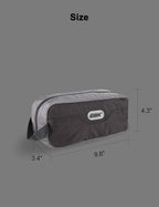 GOX Small Travel Toiletry Bag, Dopp Kit Case For Men, Multifunction Organizer Pouch(Black/Grey)