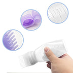 ELANE 4 Pcs Root Comb Applicator Bottle, 6oz, Hair Oil Applicator Bottle for Hair, Salon, Travel, Camping (White+Purple)