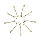 220 Count Mini Wavy 1.38 Inch Blonde Bobby Pins, YINGFENG Small Gold Hair Clips with Storage Box for Updos, Metal Hair Clips for Kids, Girls and Women, Suitable for All Hair Types