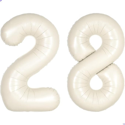 Cream Balloons Number 28 82 Balloon by Unknown