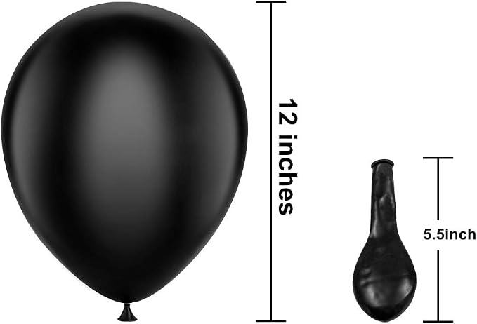 KBZVNAF Black Balloons Latex Party Balloons - Image 2