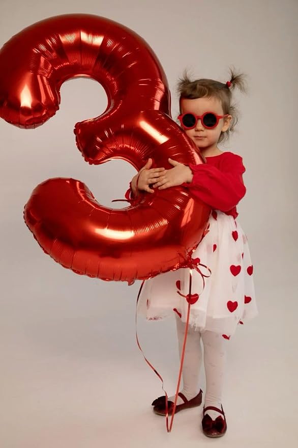 Number Balloons 40 Inch Red 2 Balloon - Image 2