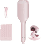 Waver Curling Iron Lena S12 Beach Waver Curling Wand, Hair Tool with 2 Barrels, Anti-Scald Protection, Adjustable Time & Temps, Dual Voltage, Titanium Coating for Effortless, Long-Lasting Waves
