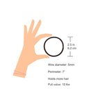 Minihope no-metal elastic hair ties, women's multicolor thick large elastics, 5MM for thick hair 24 Count