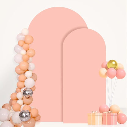 FANPROMS Wedding Arch Cover Set of 2 Rose Arch Cover Spandex Arched Backdrop - Image 4