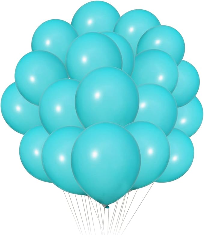 300 Pack Turquoise Teal Balloons 12 inch Turquoise Latex Balloon Bulk by ZWZLIULIAN