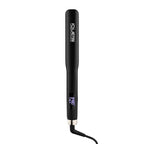 iQUE 1.25” Titanium Plates Hair Straightener & Curler 2-in-1 – Fast Heat-Up Flat Iron with Ionic Technology, Floating Plates, LCD Display, Adjustable Temp to 480°F, Dual Voltage for All Hair Types