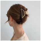 4 Pieces Metal Hair Claw Clips Set, 3 Inches Large Size Hair Catch Barrette Jaw Clamp Half Bun Hairpins for Women, Hair Accessories
