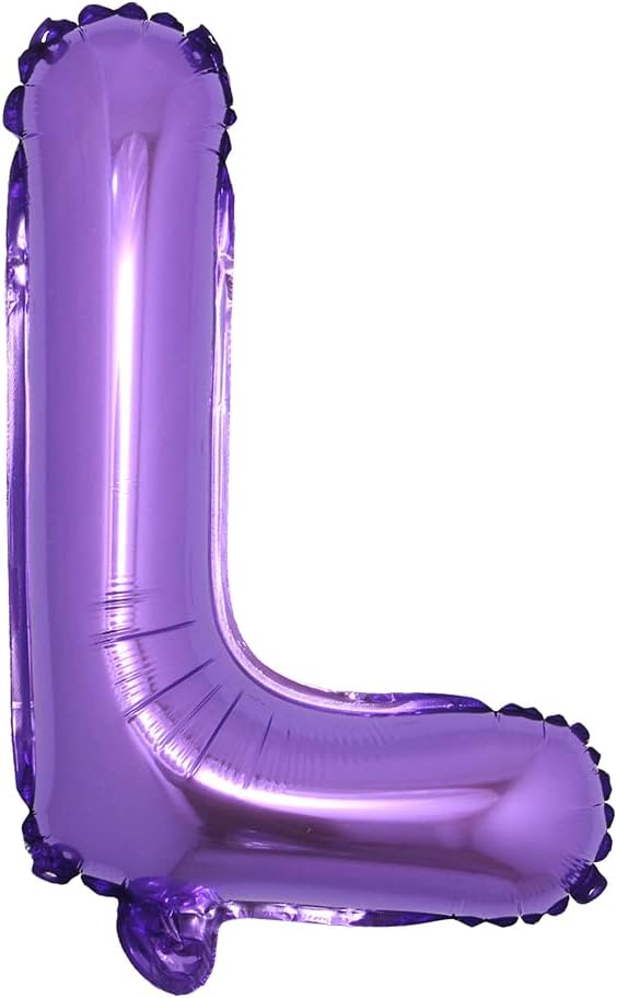 16 inch Purple Alphabet Letter and Number Balloons Set Package, Aluminum by RUIANSI