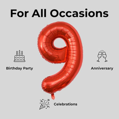 YPSelected 32 Inch Large Foil Helium Number Balloon Birthday Wedding Party 0-9 - Image 6