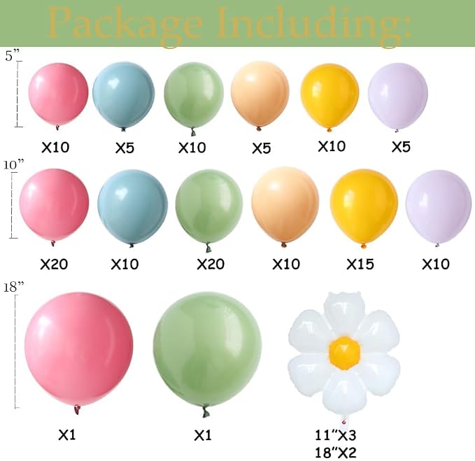 Daisy Flower Balloon Arch Kit for Wild Flower Baby in Bloom Party Decor | - Image 2